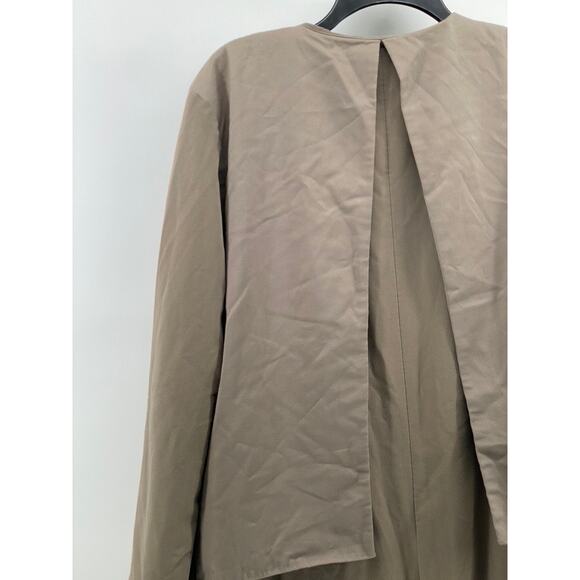 ORPHAN BIRD Women's Beige Cape Overlay Long Sleeve Button-Up Coat SZ S - Picture 6 of 13